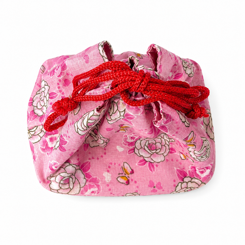 Japanese Floral Bamboo Basket Bag