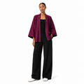 Plum Grid Kimono Jacket